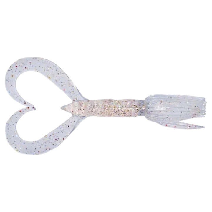 Keitech Little Spider Jigi 3" Crystal Flash ylhäältä, pää oikealla