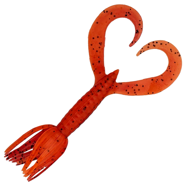 Keitech Little Spider Jigi 3", väri Delta Craw: punainen runko ja mustat pilkut