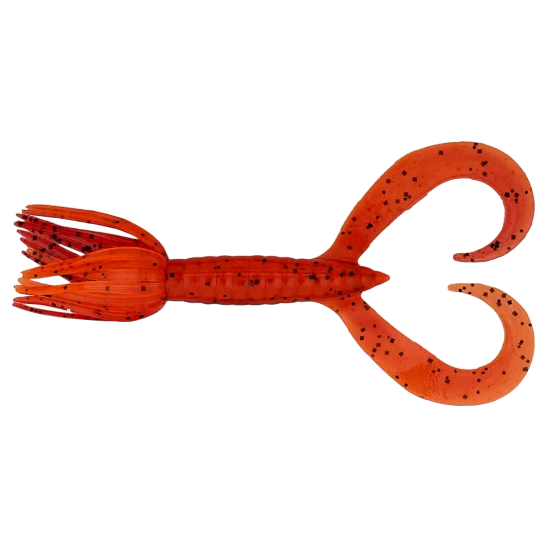 Keitech Little Spider Jigi 3" Delta Craw ylhäältä, pää vasemmalla