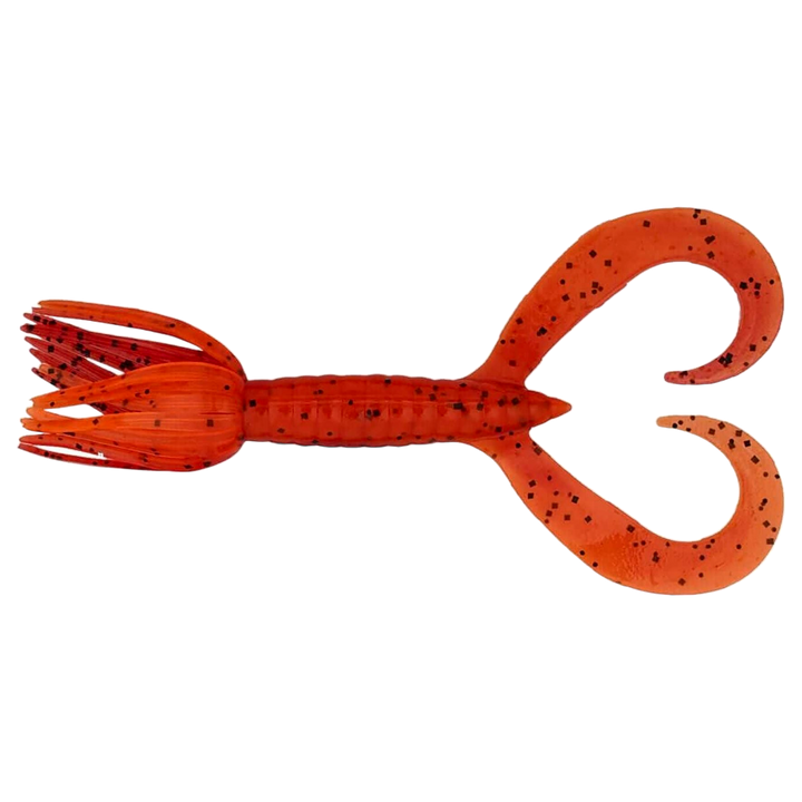 Keitech Little Spider Jigi 3" Delta Craw ylhäältä, pää vasemmalla