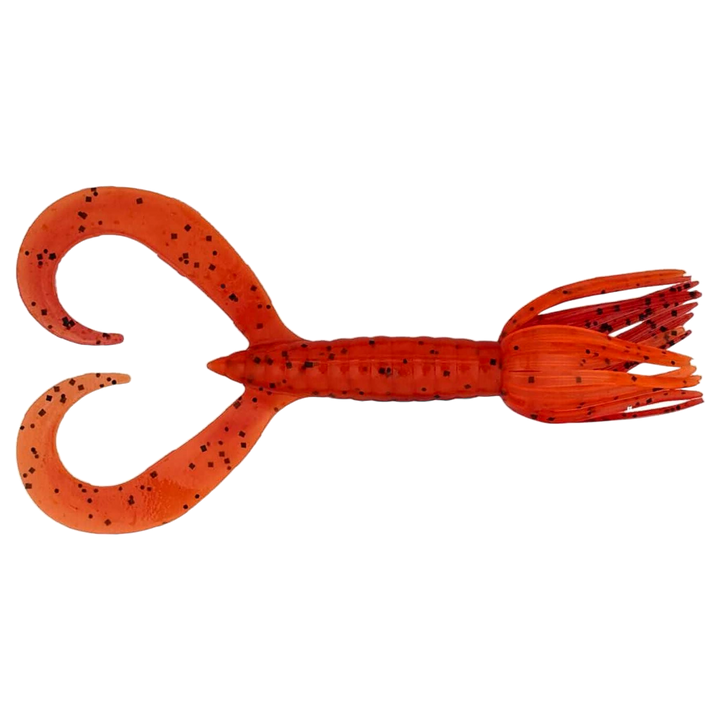 Keitech Little Spider Jigi 3" Delta Craw ylhäältä, pää oikealla