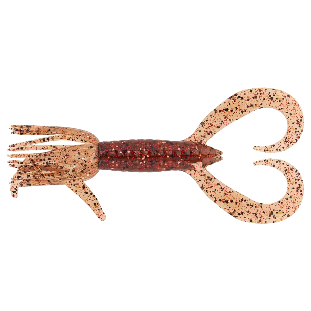 Keitech Little Spider Jigi 3" EBIMISO Red Copper ylhäältä, pää vasemmalla