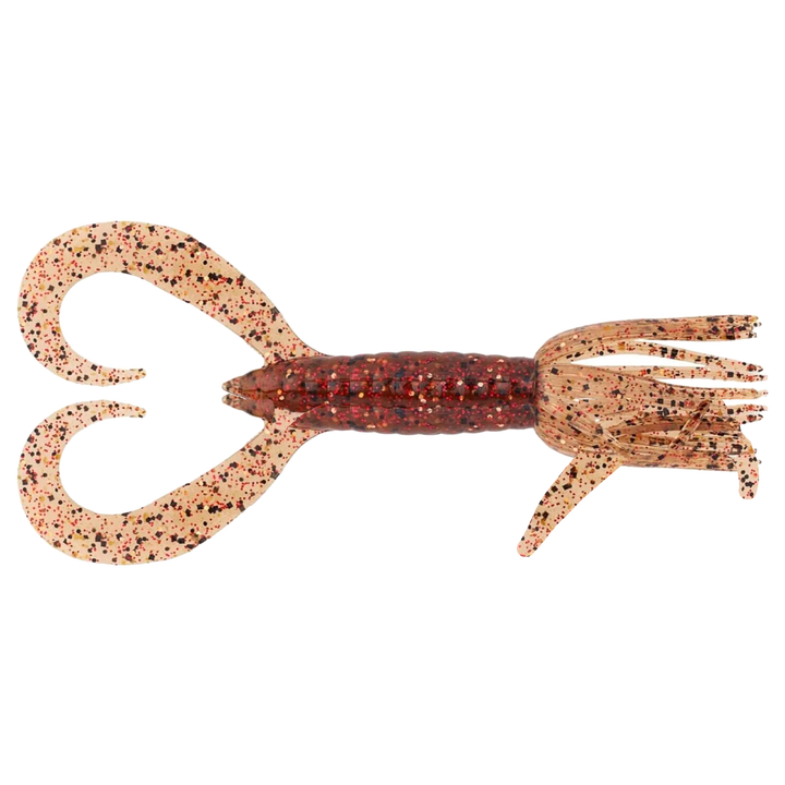 Keitech Little Spider Jigi 3" EBIMISO Red Copper ylhäältä, pää oikealla