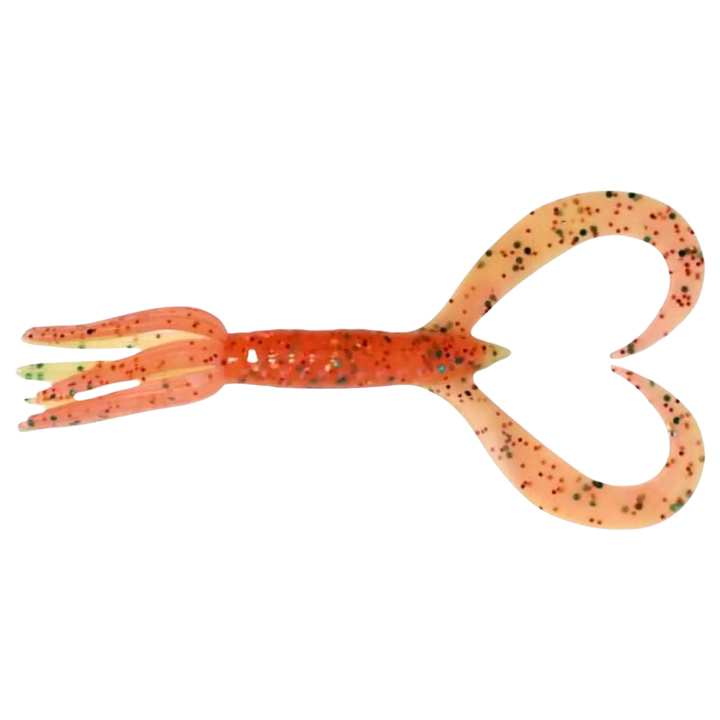 Keitech Little Spider Jigi 3" Fire Chart ylhäältä, pää vasemmalla