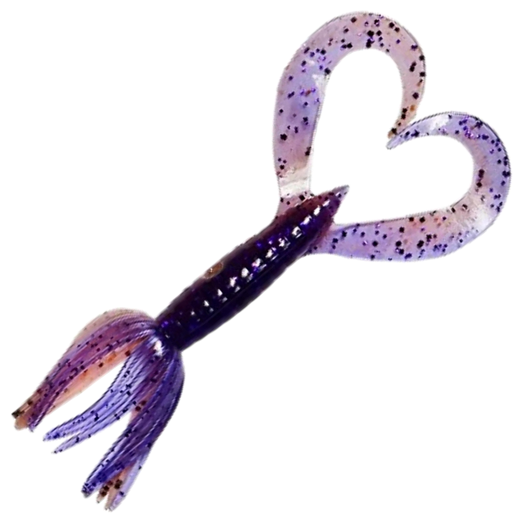 Keitech Little Spider Jigi 3", väri Purple Jerry: ruskea selkä ja violetti vatsa