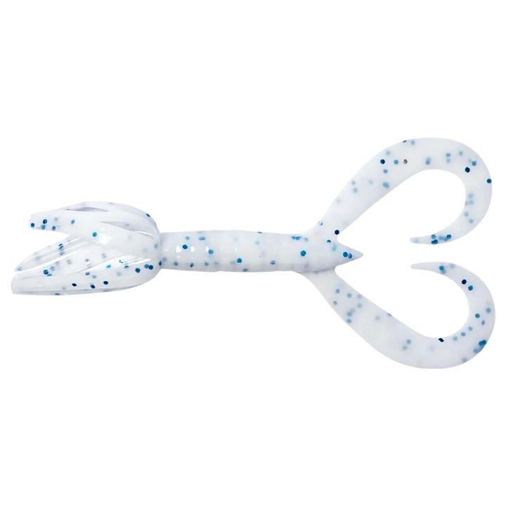 Keitech Little Spider Jigi 3" Snow Mint ylhäältä, pää vasemmalla