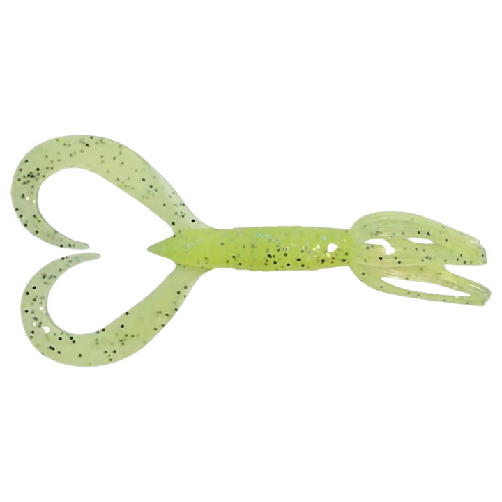 Keitech Little Spider Jigi 3" Toxic Chart ylhäältä, pää oikealla