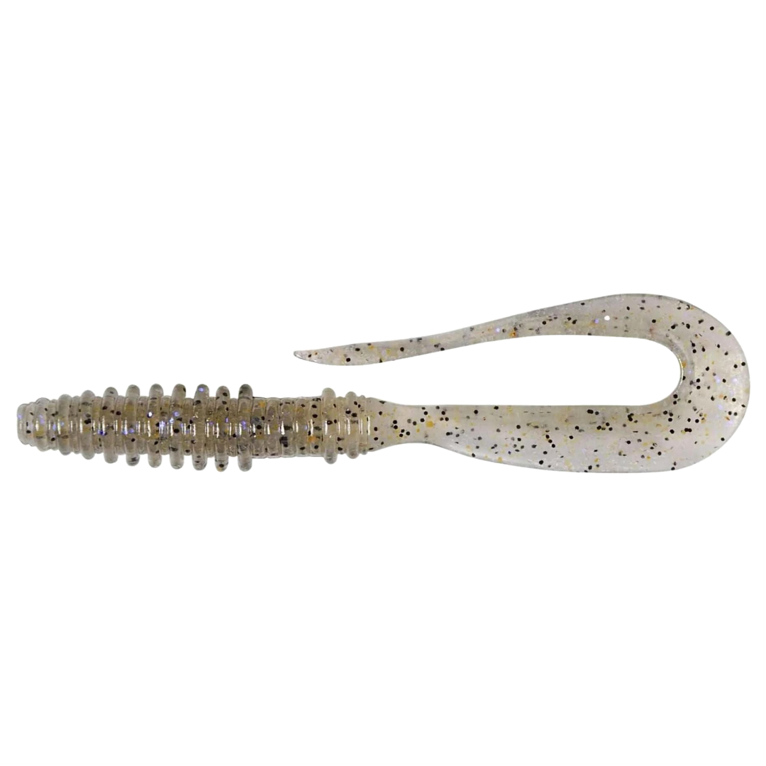 Keitech Mad Wag Mini Jigi 2.5" Electric Shad sivulta, pää vasemmalla