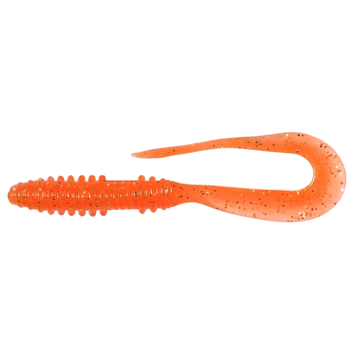 Keitech Mad Wag Mini Jigi 2.5" Flashing Carrot sivulta, pää vasemmalla