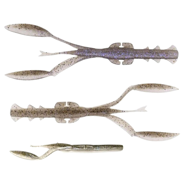 Keitech Neko Camaron Jigi 5.5" Electric Shad ylä- ja alapuolelta sekä sivulta