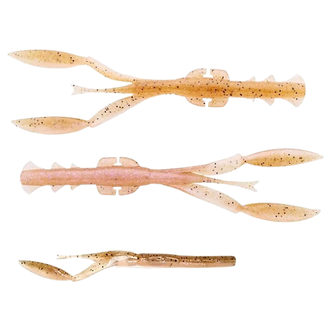 Keitech Neko Camaron Jigi 5.5" Electric Shrimp ylä- ja alapuolelta sekä sivulta