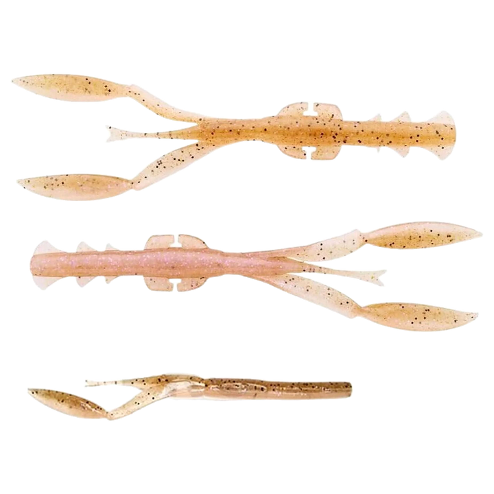 Keitech Neko Camaron Jigi 5.5" Electric Shrimp ylä- ja alapuolelta sekä sivulta