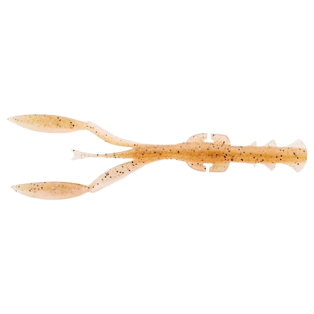 Keitech Neko Camaron Jigi 5.5" Electric Shrimp yläpuolelta, pää vasemmalla