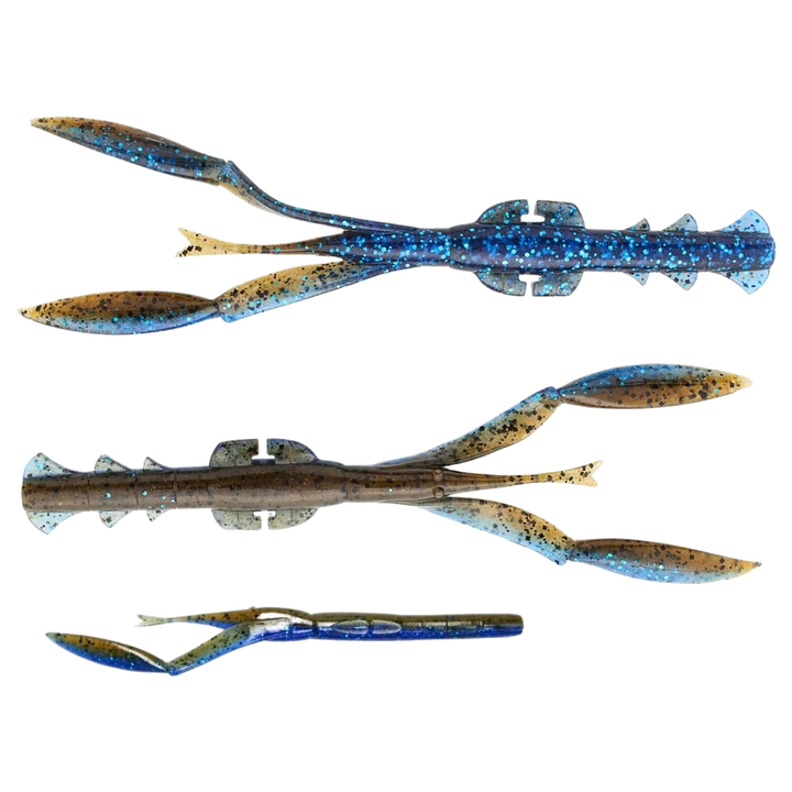 Keitech Neko Camaron Jigi 5.5" Okeechobee Craw ylä- ja alapuolelta sekä sivulta