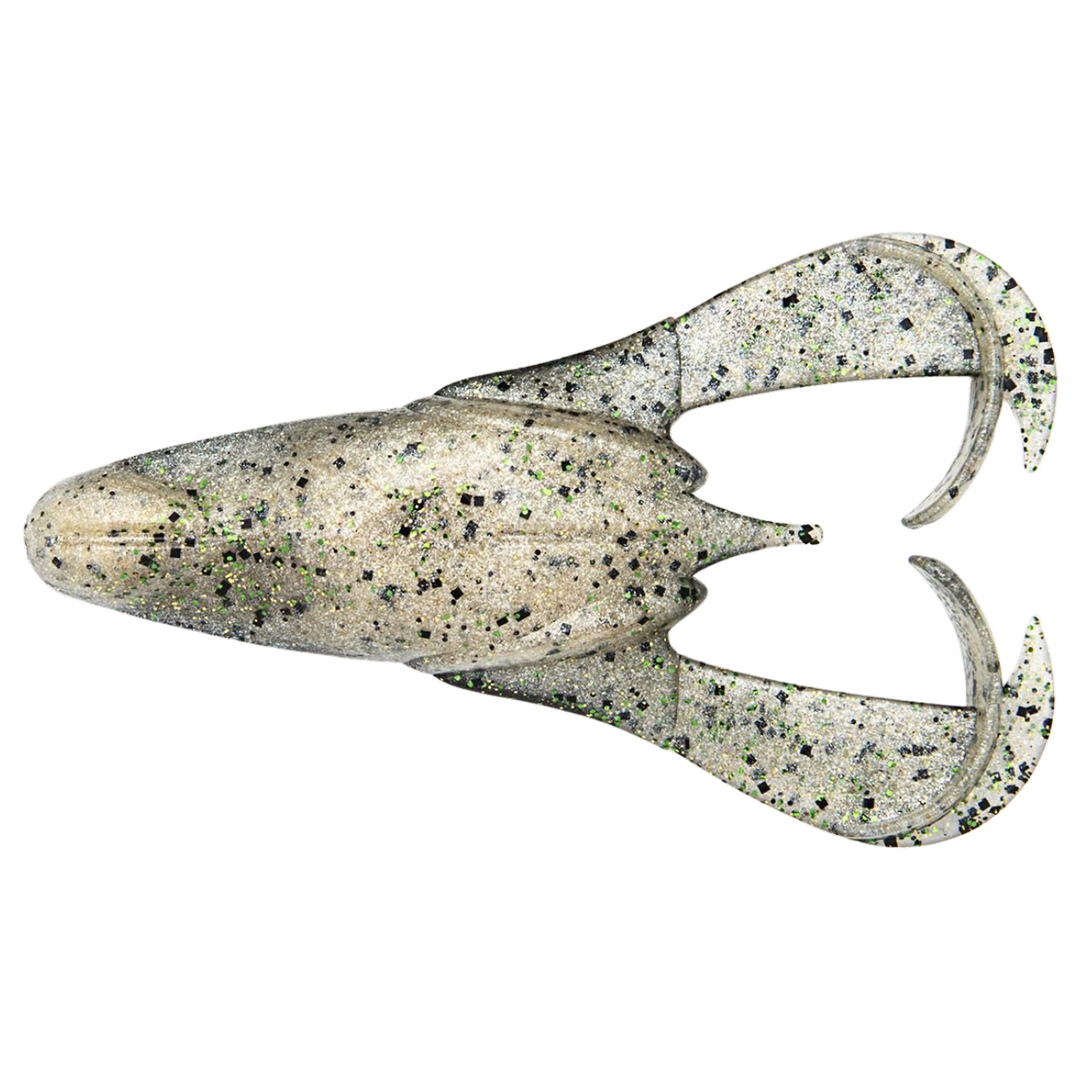 Keitech Noisy Flapper Jigi 3.5" Green Frog alapuolelta, pää vasemmalla