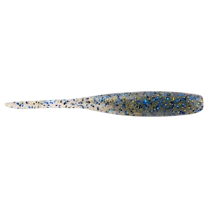 Keitech Shad Impact Jigi 2" Bluegill sivulta, pää oikealla