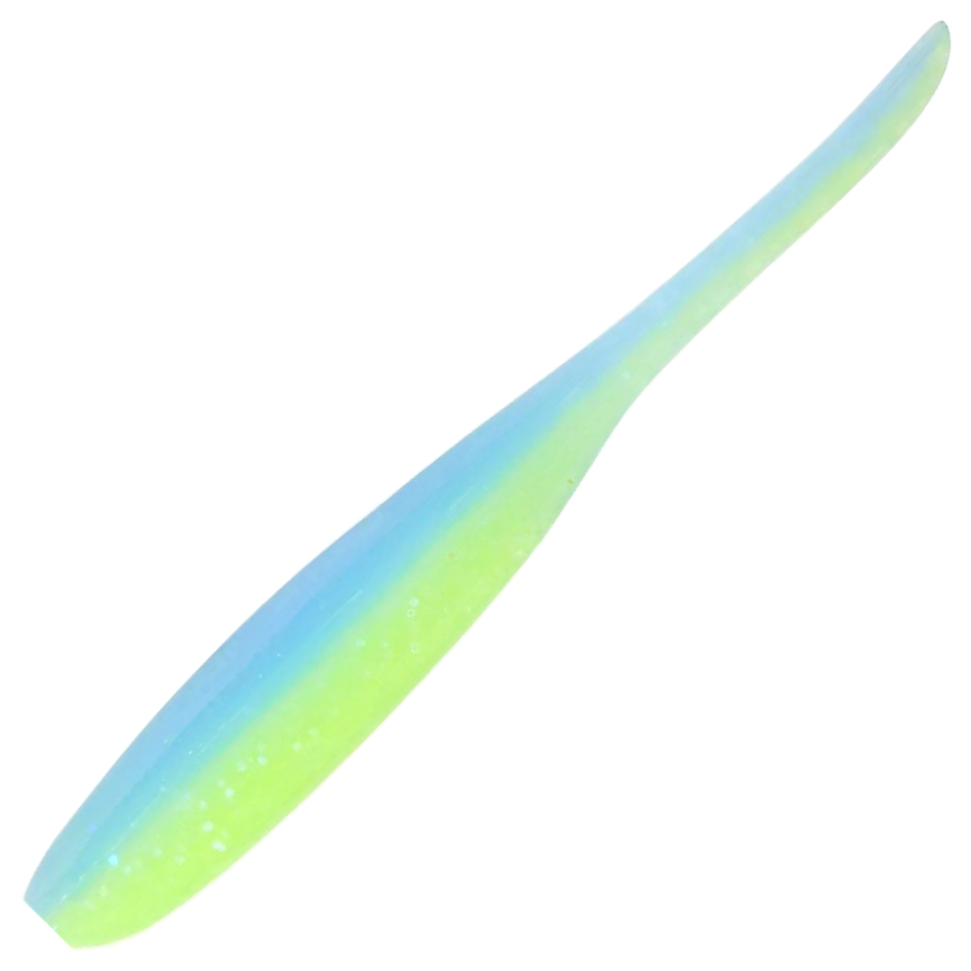 Keitech Shad Impact Jigi 2", väri Electric Chart: sininen selkä ja kellanvihreä vatsa