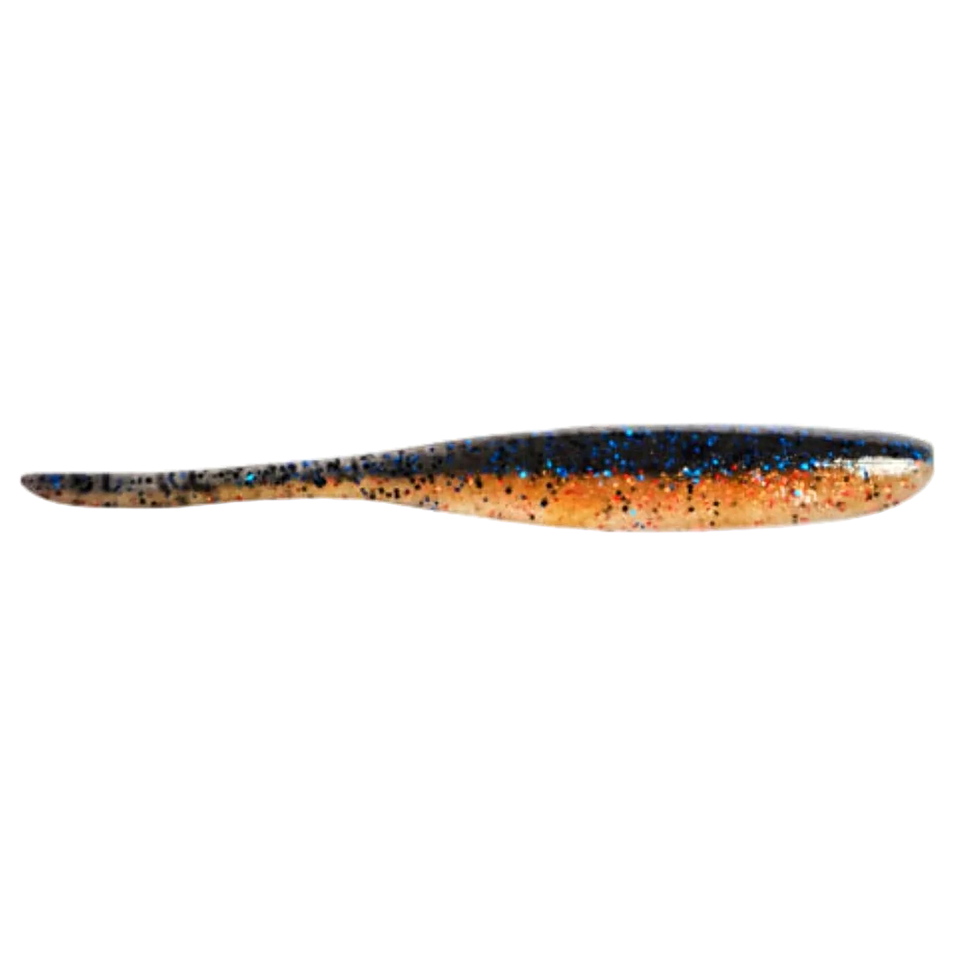 Keitech Shad Impact Jigi 2" Golden Gill sivulta, pää oikealla