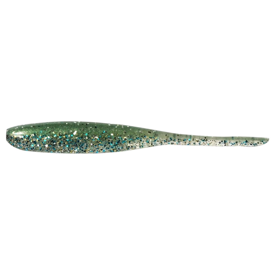 Keitech Shad Impact Jigi 2" Green Shad sivulta, pää vasemmalla