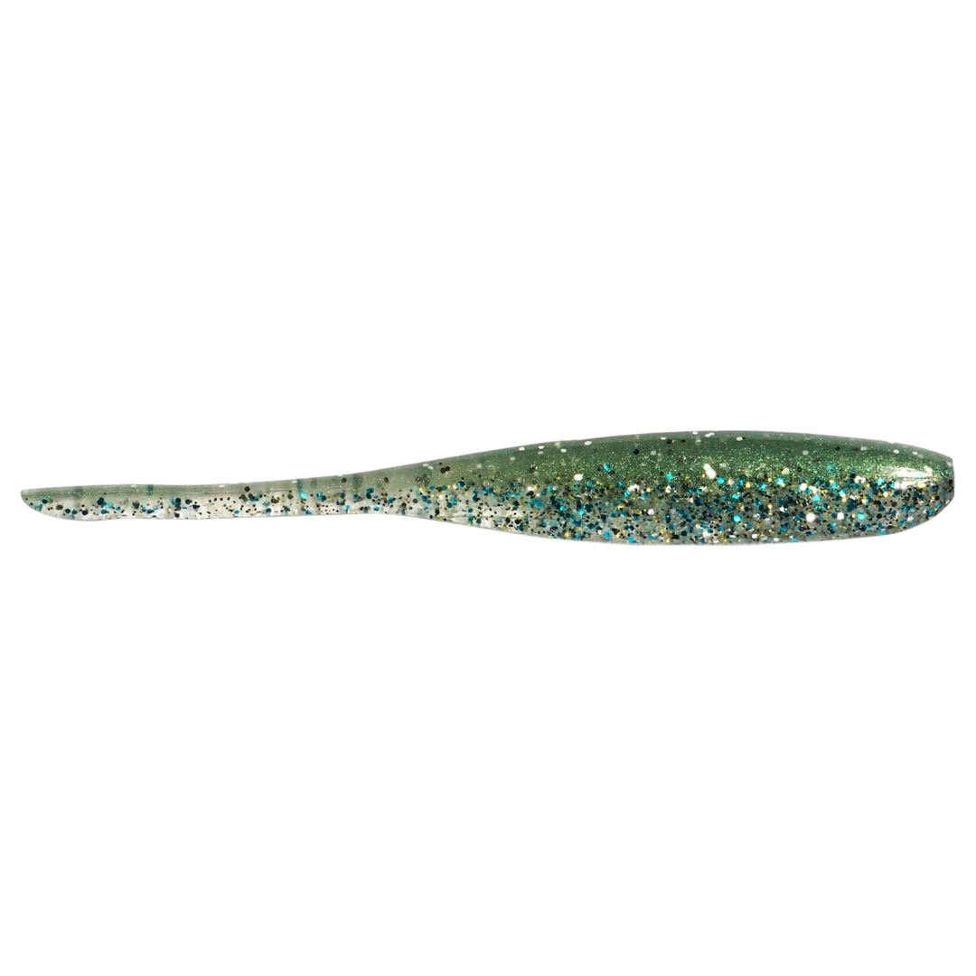 Keitech Shad Impact Jigi 2" Green Shad sivulta, pää oikealla