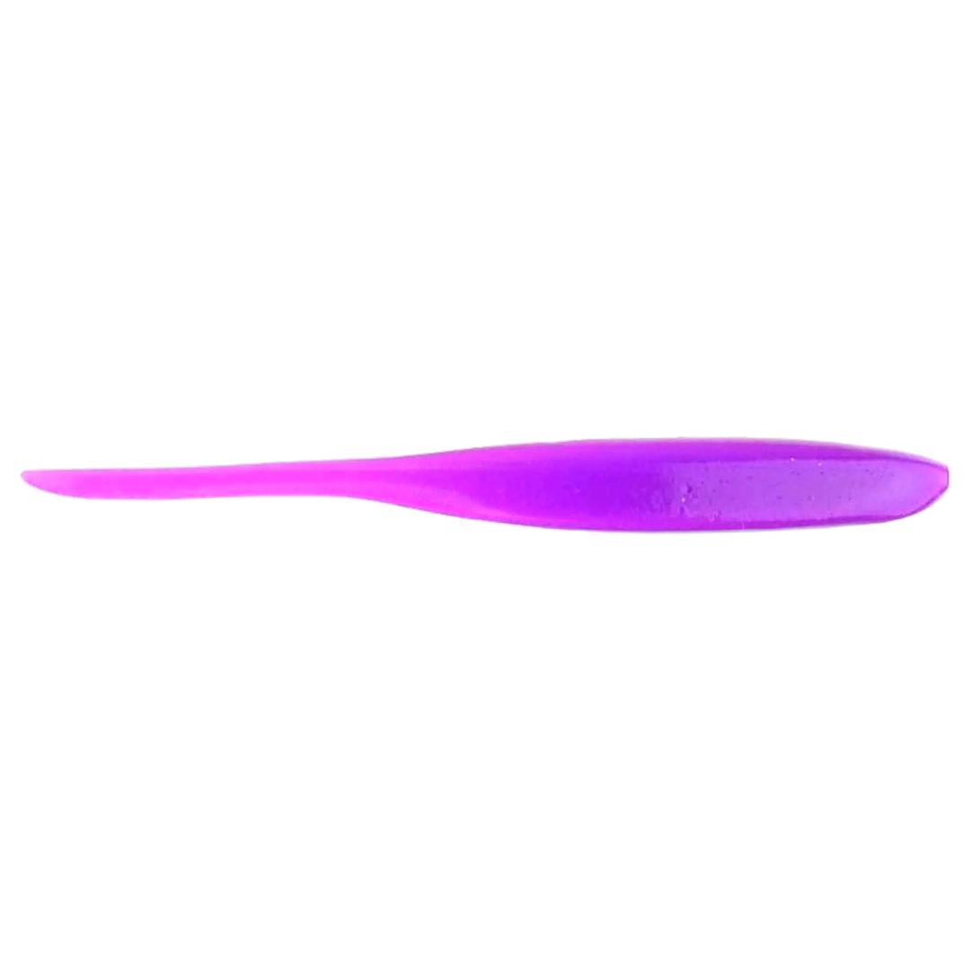 Keitech Shad Impact Jigi 2" Purple Chameleon sivulta, pää oikealla