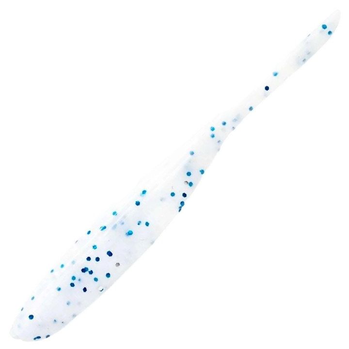 Keitech Shad Impact Jigi 2", väri Snow Mint: valkoinen runko ja siniset hileet