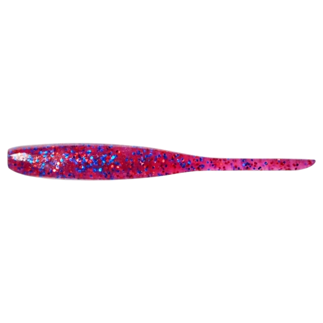 Keitech Shad Impact Jigi 3" Cosmos sivulta, pää vasemmalla