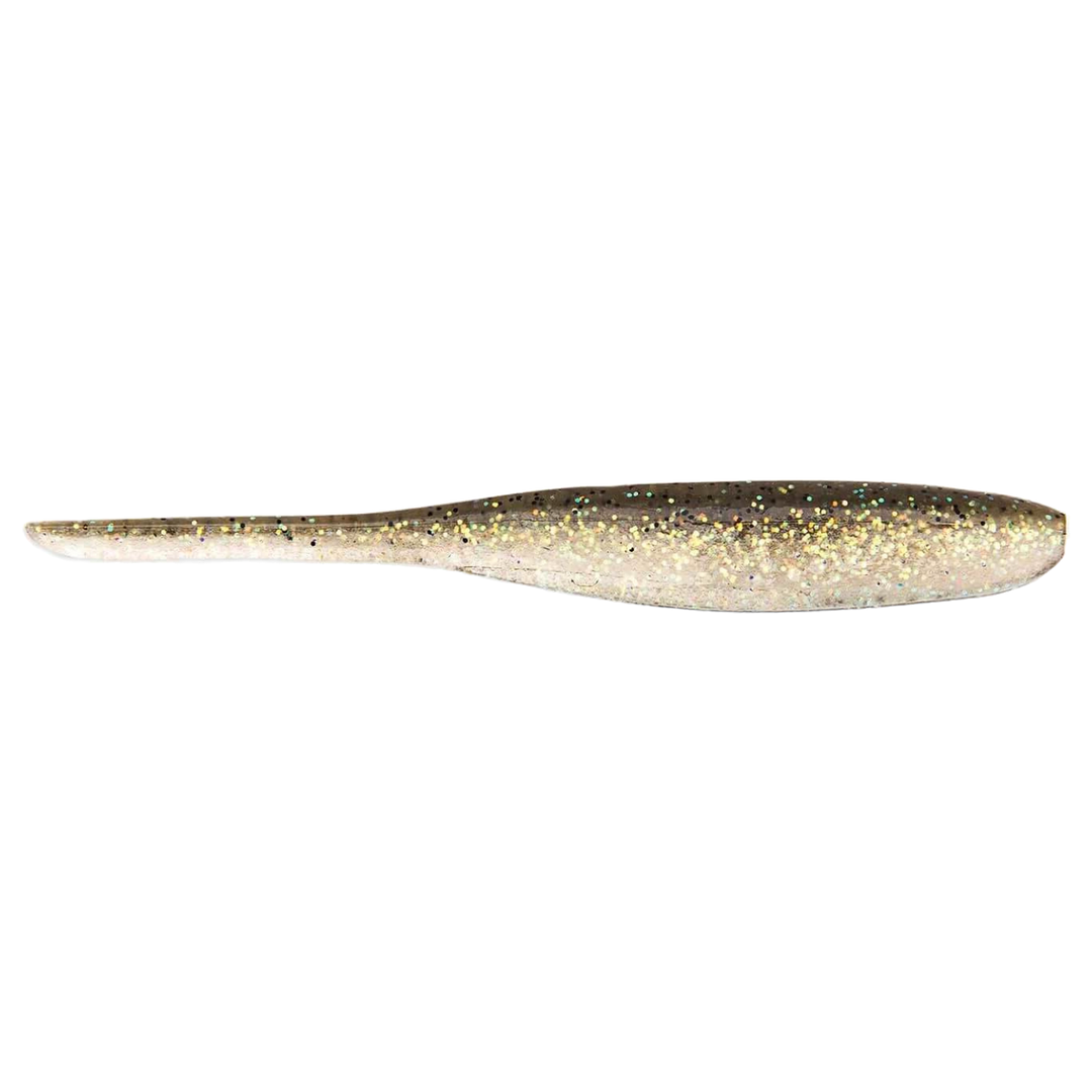 Keitech Shad Impact Jigi 3" Crystal Shad sivulta, pää oikealla