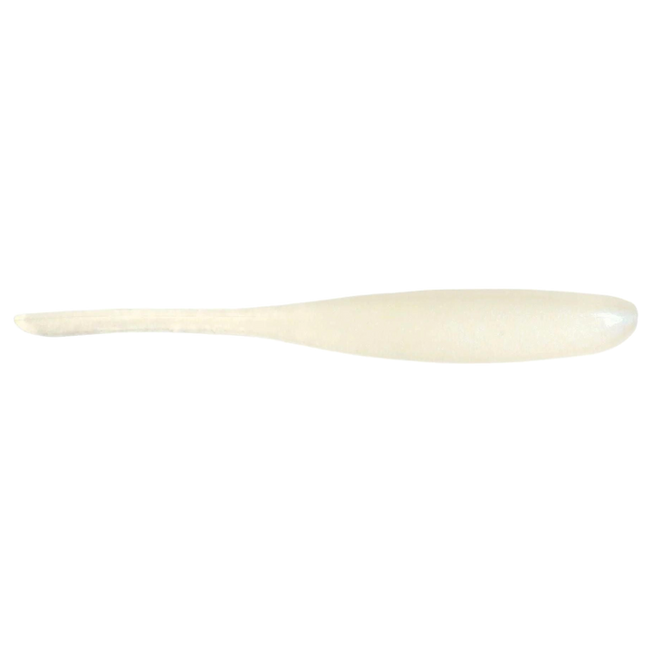 Keitech Shad Impact Jigi 3" Pearl Glow sivulta, pää oikealla