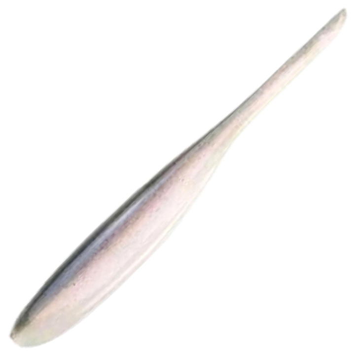 Keitech Shad Impact Jigi 3", väri Pro Blue/Red Pearl: harmaansininen selkä ja vaaleanpunertava kylki