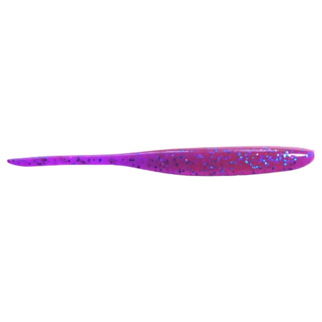 Keitech Shad Impact Jigi 3" Purple Blue Heaven sivulta, pää oikealla
