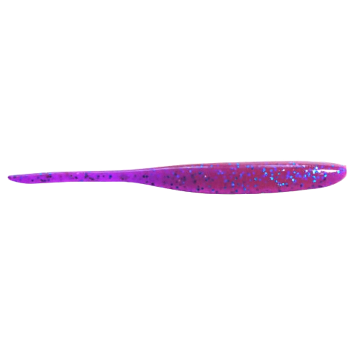 Keitech Shad Impact Jigi 3" Purple Blue Heaven sivulta, pää oikealla