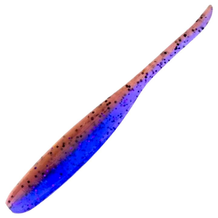 Keitech Shad Impact Jigi 3", väri Purple Jerry: ruskea selkä ja violetti vatsa