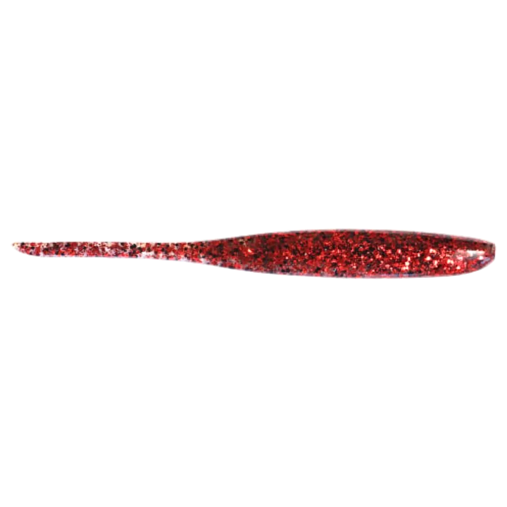Keitech Shad Impact Jigi 3" Red Devil sivulta, pää oikealla