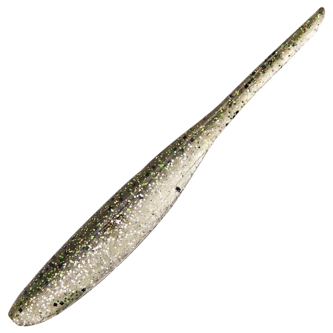 Keitech Shad Impact Jigi 3", väri Silver Flash Minnow: oliivinharmaa selkä ja hopeinen hileinen kylki