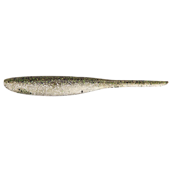 Keitech Shad Impact Jigi 3" Silver Flash Minnow sivulta, pää vasemmalla