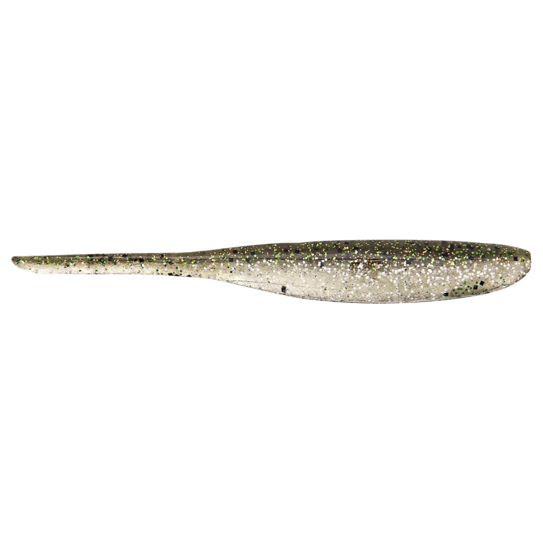 Keitech Shad Impact Jigi 3" Silver Flash Minnow sivulta, pää oikealla