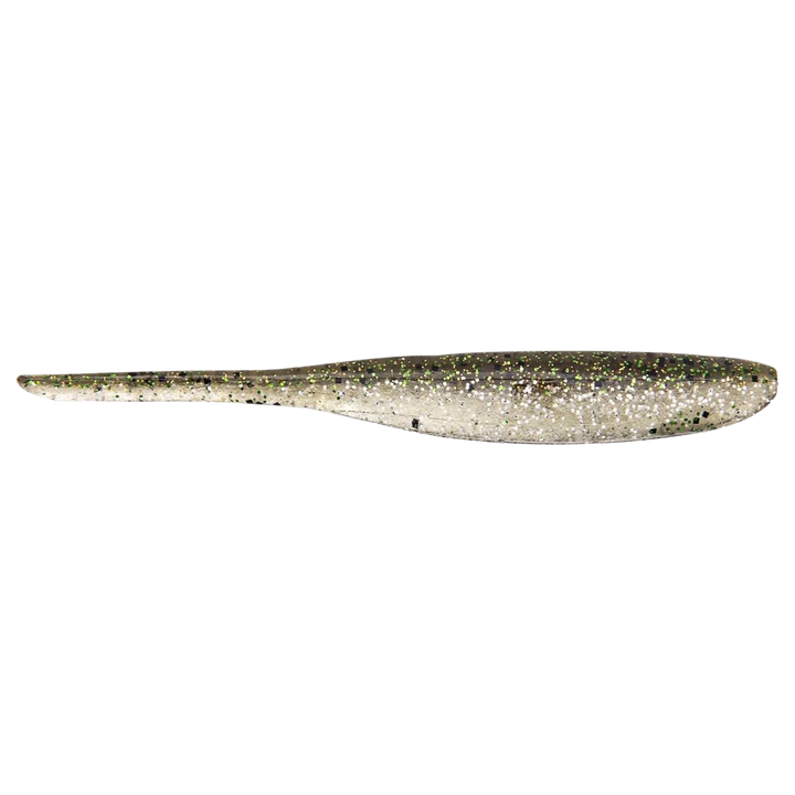 Keitech Shad Impact Jigi 3" Silver Flash Minnow sivulta, pää oikealla