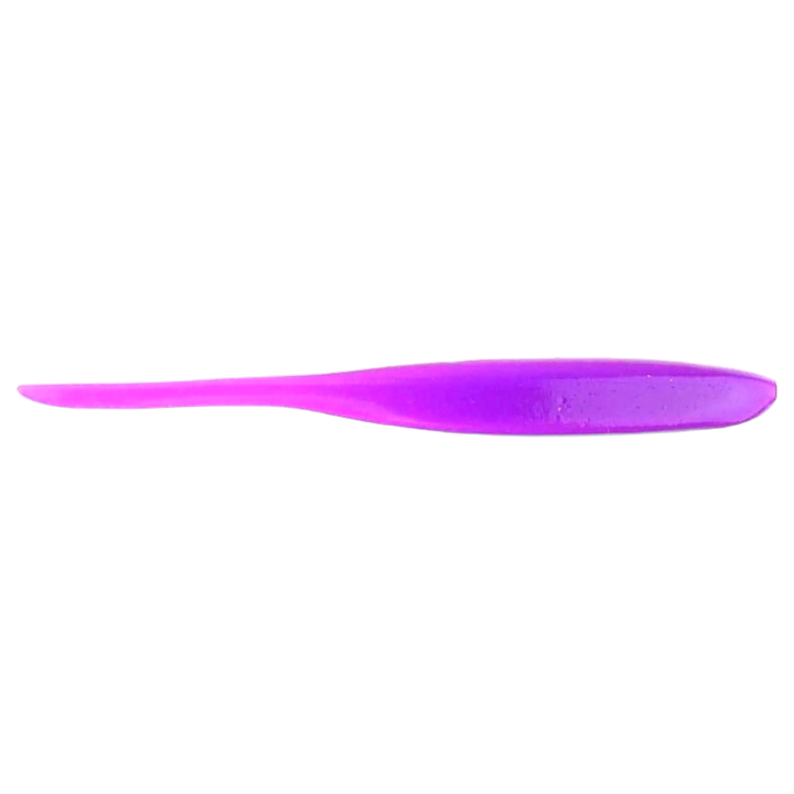 Keitech Shad Impact Jigi 4" Purple Chameleon sivulta, pää oikealla