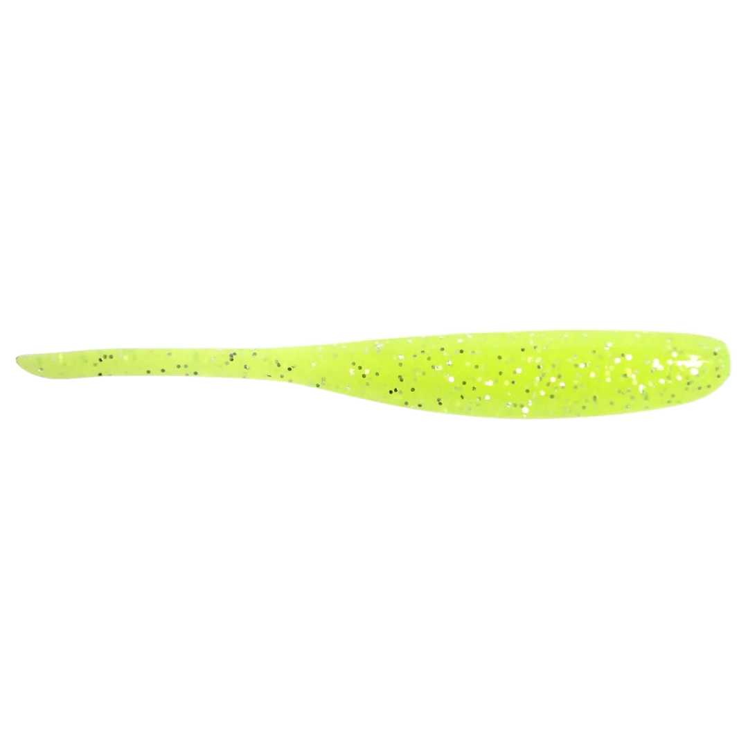 Keitech Shad Impact Jigi 5" Toxic Chart sivulta, pää oikealla