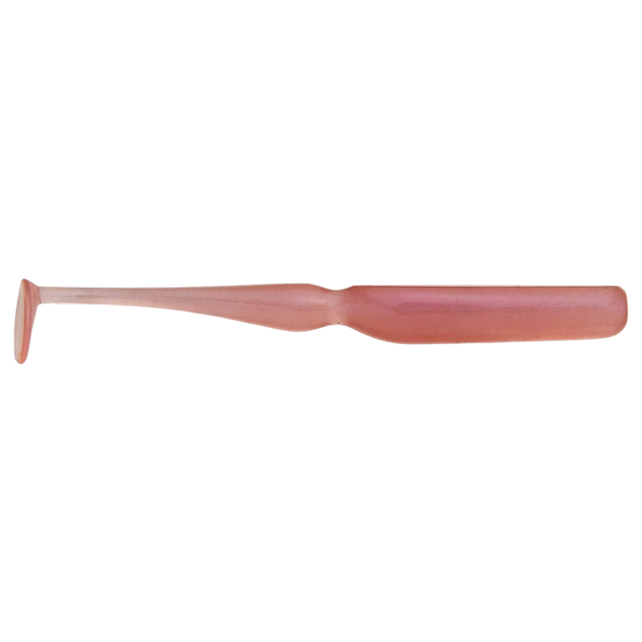 Keitech Swing Bait Jigi 2.8" Natural Blue Pearl sivulta, pää oikealla