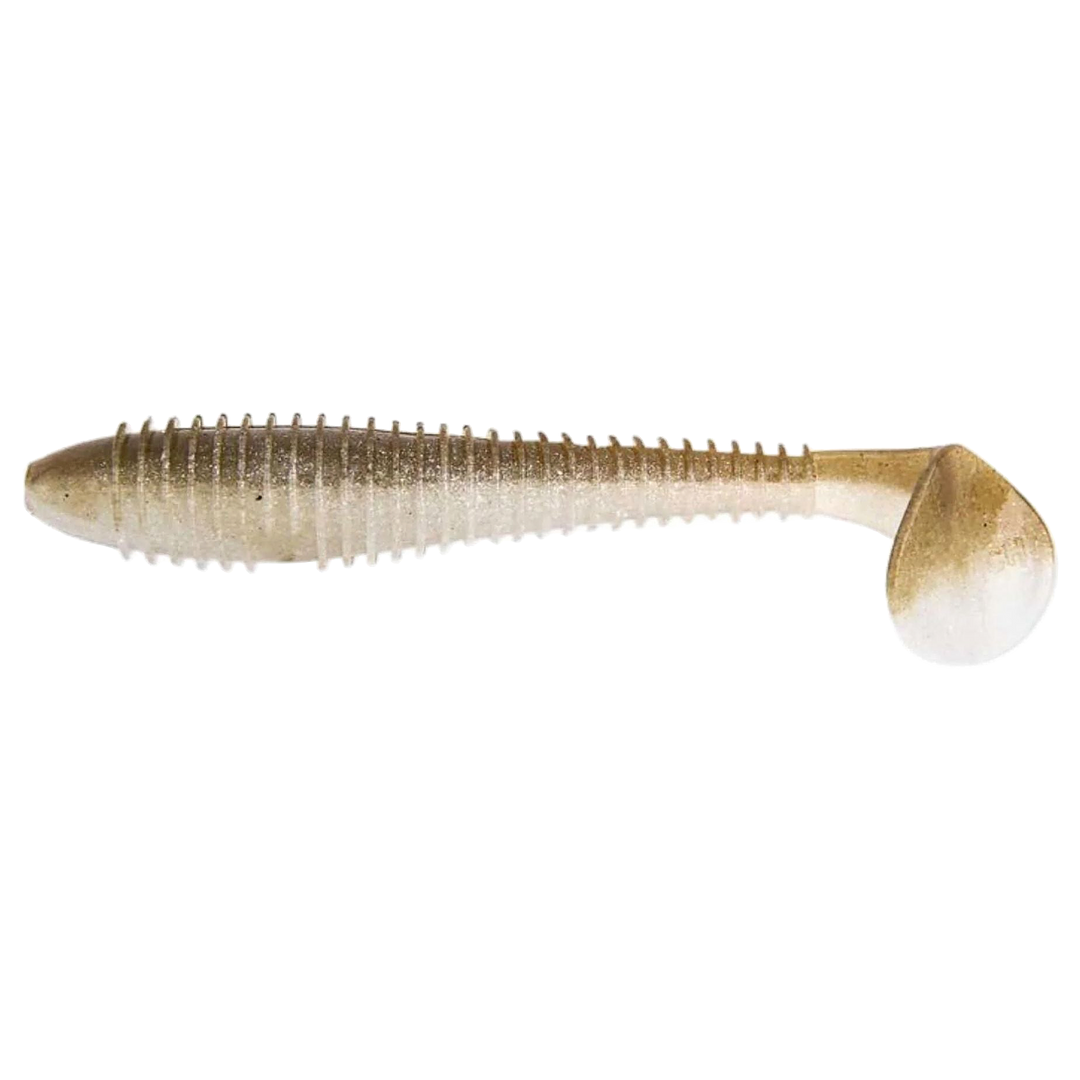 Keitech Swing Impact FAT Jigi 2.8" Arkansas Shiner sivulta, pää vasemmalla