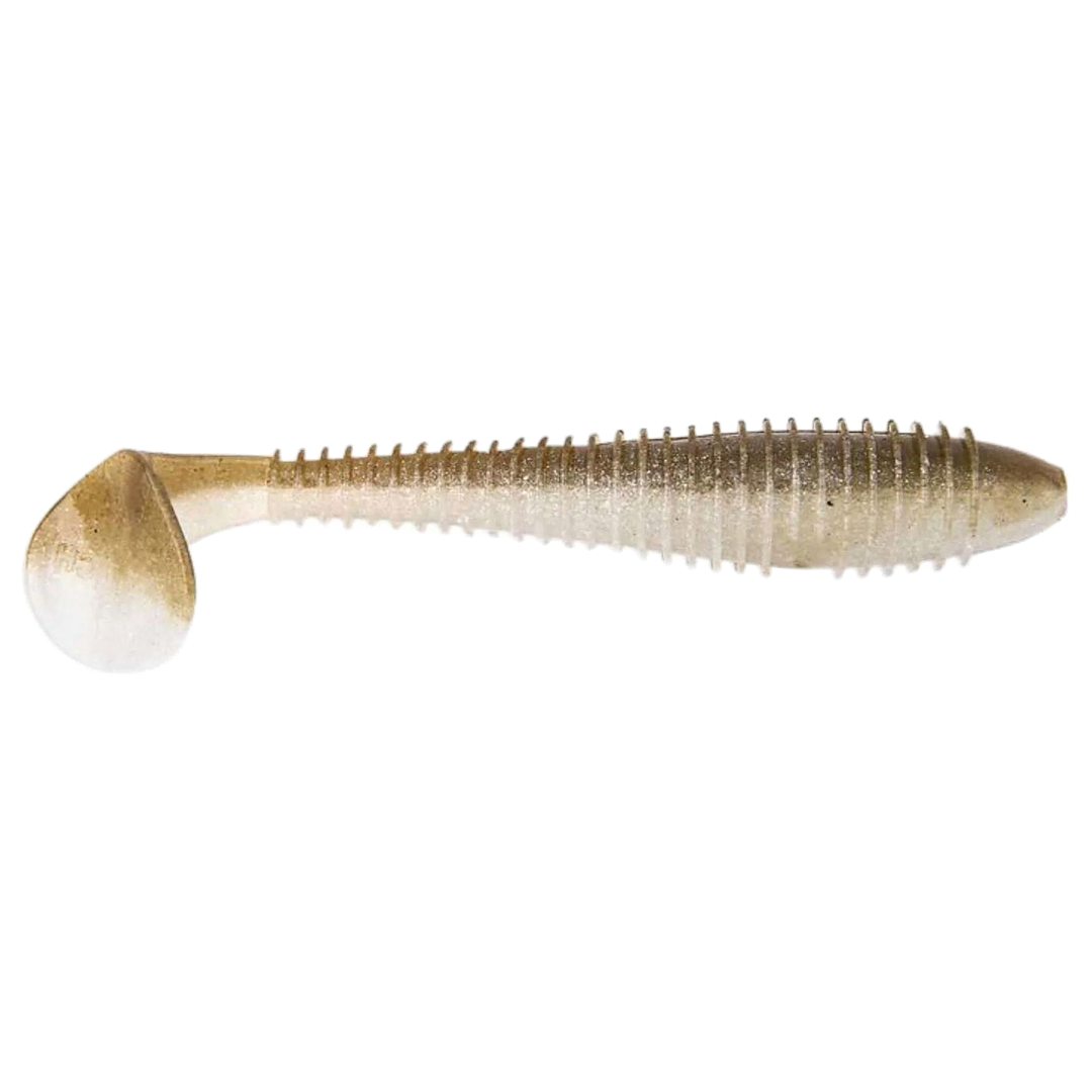 Keitech Swing Impact FAT Jigi 2.8" Arkansas Shiner sivulta, pää oikealla