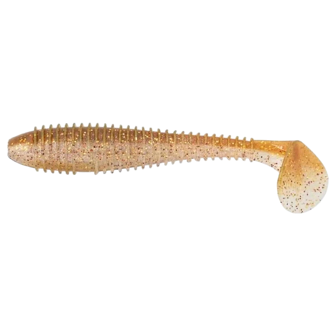 Keitech Swing Impact FAT Jigi 2.8" Golden Goby sivulta, pää vasemmalla
