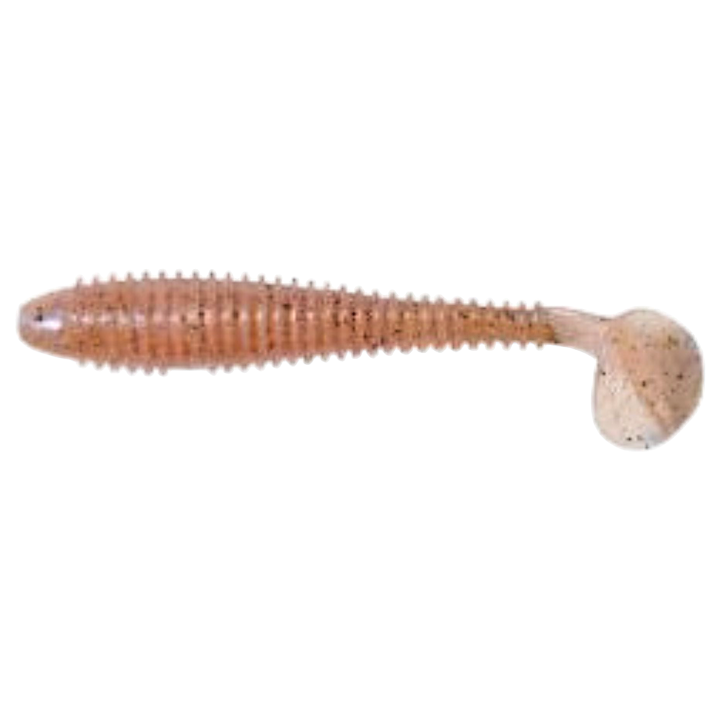 Keitech Swing Impact FAT Jigi 2.8" Shrimp FLK sivulta, pää vasemmalla