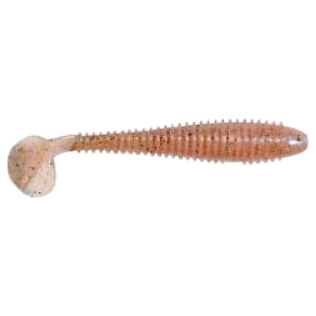 Keitech Swing Impact FAT Jigi 2.8" Shrimp FLK sivulta, pää oikealla