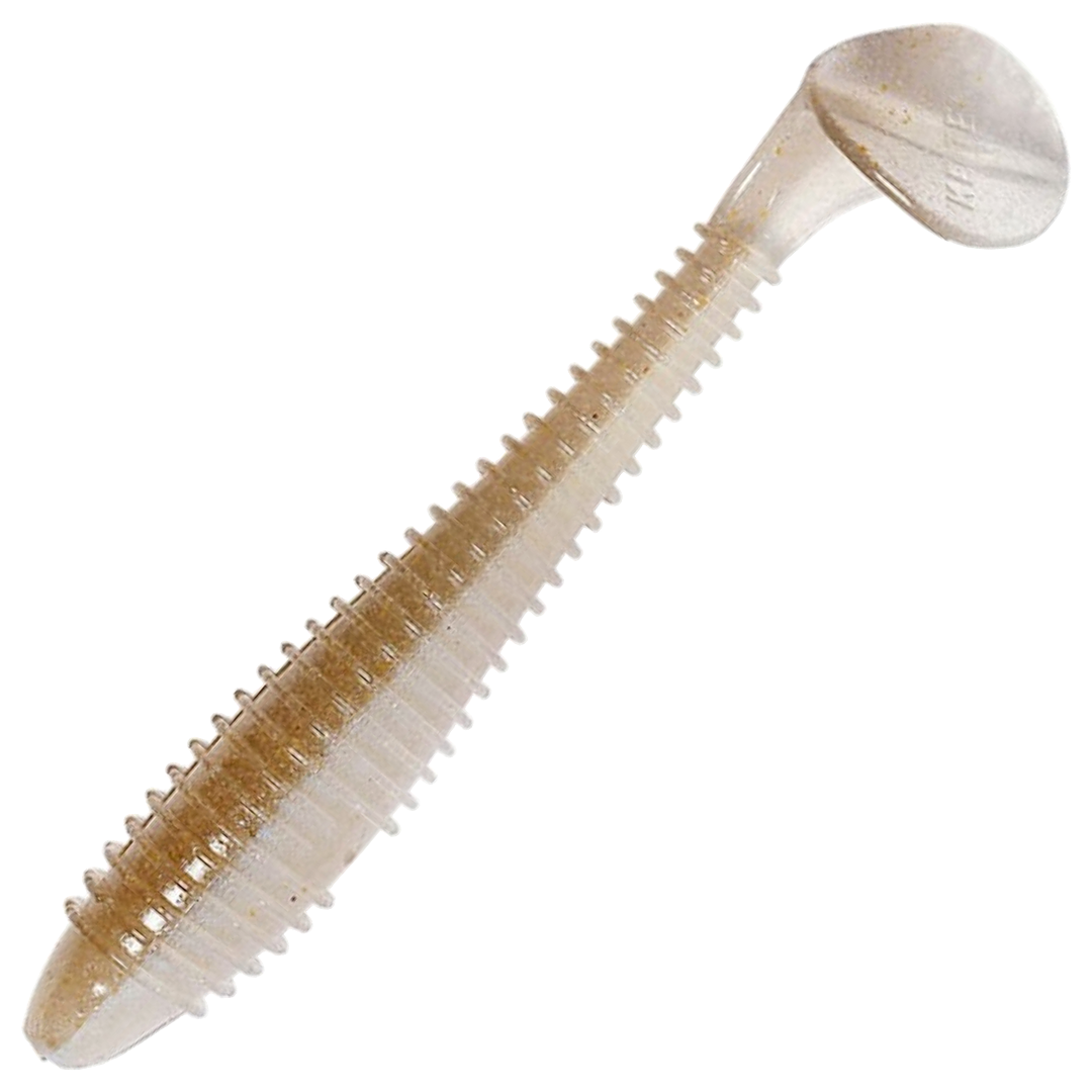Keitech Swing Impact FAT Jigi 4.3", väri Smelt: ruskea selkä ja hopeanvalkoinen kylki