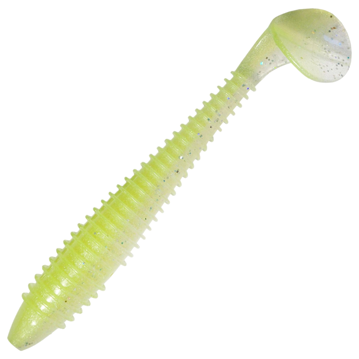 Keitech Swing Impact FAT Jigi 4.8", väri Chartreuse Shad: vaalea kellanvihreä runko
