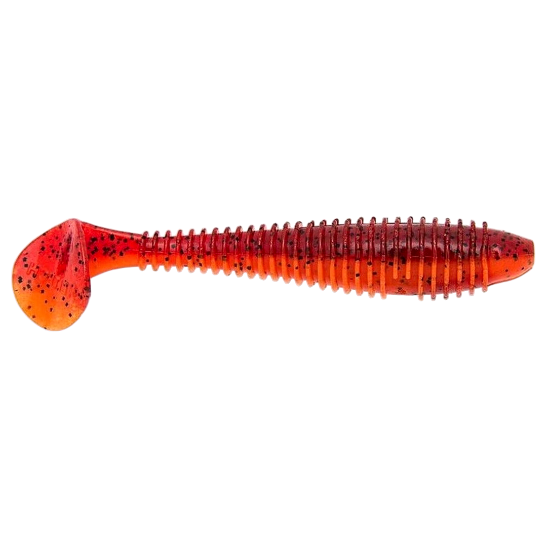 Keitech Swing Impact FAT Jigi 4.8" Delta Craw sivulta, pää oikealla