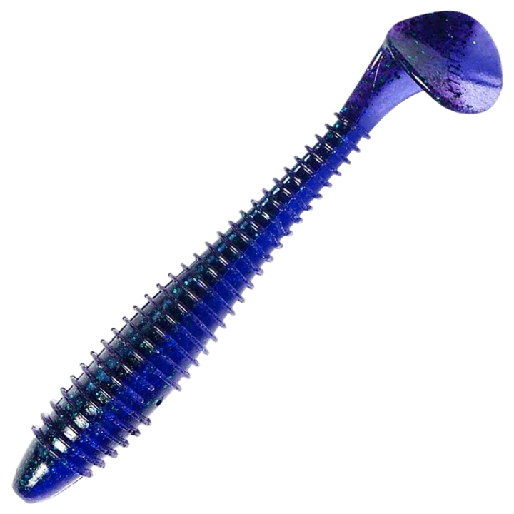 Keitech Swing Impact FAT Jigi 4.8", väri Electric June Bug: tumma sinivioletti runko